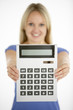 Woman Holding Calculator Woman Holding Calculator
