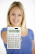 Woman Holding Calculator Woman Holding Calculator
