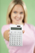 Woman Holding Calculator Woman Holding Calculator
