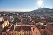 Photo en ligne au meilleur prix to�ts croix rousse vue de fourvi�re vieux lyon soleil couchant