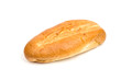 Long loaf. French bread on a white background