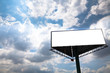 the billboard on the blue sky background.