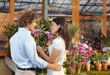 couple shopping in garden center