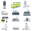 Vector detailed computer parts icon set. Part 2