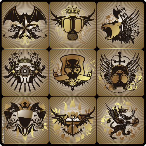 Vector: Tattoo Heraldic Crests Tattoo Heraldic Crests