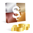 Metallic Jigsaw Dollar Puzzle