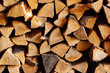 Real woodpile of firewood