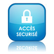 Bouton "ACCES SECURISE" avec reflet (bleu)