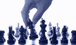 Chess board and hand
