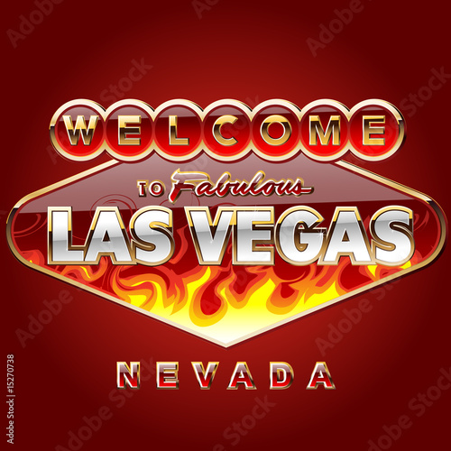 free las vegas sign vector. Burning Las vegas road sign