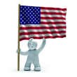 USA Flagge staunen