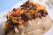 Baked Potato with Black Bean Chili Sauce