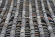 Old Tile Roof of Traditional Korean Architecture