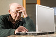 Senior man and laptop