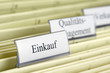 Close-up of hanging files / Hängeregister Einkauf