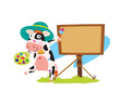cow and board