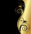 golden floral background for design