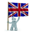 Großbritannien Flagge staunen
