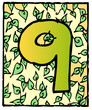 Vecteur enluminure lettre Q alphabet