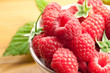 Raspberries on plate