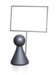 Figur mit blanko Schild