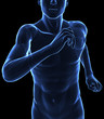 xray running man - closeup xray running man - closeup