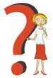 femme point d'interrogation femme point d'interrogation