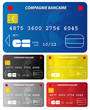 Lot de cartes bancaires vectorielles