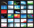 big set of illustrated business card templates big set of illustrated business card templates