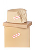 Photo: Damaged cardboard box Damaged cardboard box