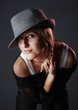 The stylish girl in the felt hat