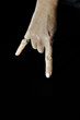 gesture on black