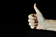gesture on black
