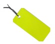 green label isolated over white