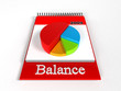 business balance - 2009 (3d rendering)