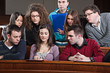 Photo: Students attention on notes in classroom Students attention on notes in classroom