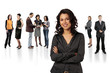 business woman leader and the successful team at meeting business woman leader and the successful team at meeting