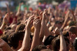 Hands on the air - fans in a concert