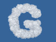 letter G. alphabet clouds.