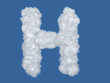 letter H. alphabet clouds.