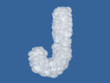 letter J. alphabet clouds.