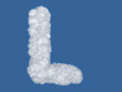 letter L. alphabet clouds.