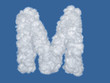 letter M. alphabet clouds.
