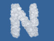 letter N. alphabet clouds.