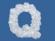 letter Q. alphabet clouds.