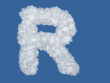 letter R. alphabet clouds.