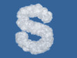 letter S. alphabet clouds.