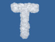 letter T. alphabet clouds.
