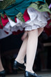 Hungarian folk dancer with traditional under skirts