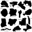 Western Africa countries vector map